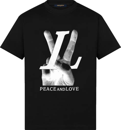 t shirt louis vuitton peace and love|Louis Vuitton Black 'Peace & Love' T.